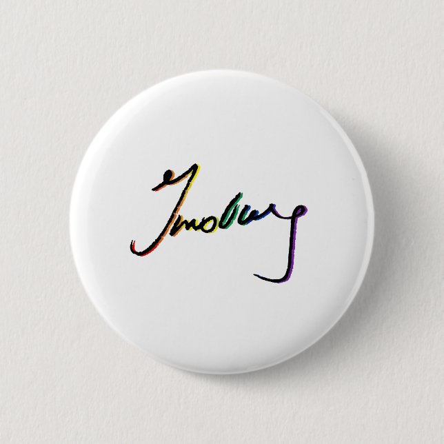 Signature Ruth Bader Ginsburg Pride Rainbow - LGBT Button (Vorderseite)