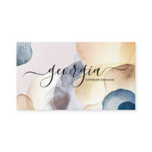 Signature Script Abstrakt Watercolor Gold Navy