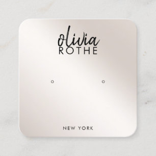 Signature Script Champagne Gold Gradient Earring Quadratische Visitenkarte