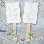 Signature Script Dusty Blue Wedding Program Fächer<br><div class="desc">Dieses stilvolle Hochzeitsprogramm kann mit Ihren speziellen Hochzeitsinformationen personalisiert werden. Freuen Sie sich auf das zauberhafte und moderne Hochzeitsskriptprogramm. Entwickelt von Thisisnotme©</div>