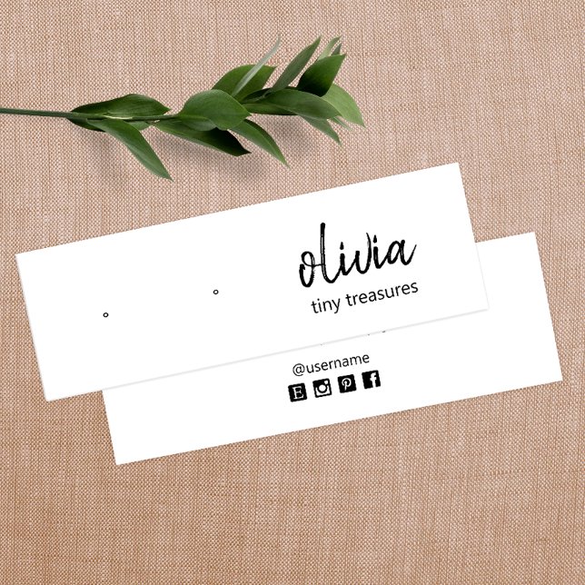 Signature-Script-Gestell-Ohrring-Display-Karte (Von Creator hochgeladen)