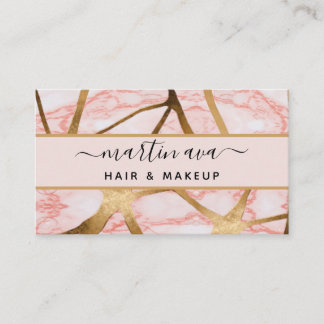 Signature Script Rosa Glam Glitzer Marble Modern Visitenkarte