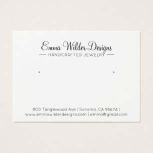 Signature-Script-Schmuckkarte mit Ohrensichtkarte