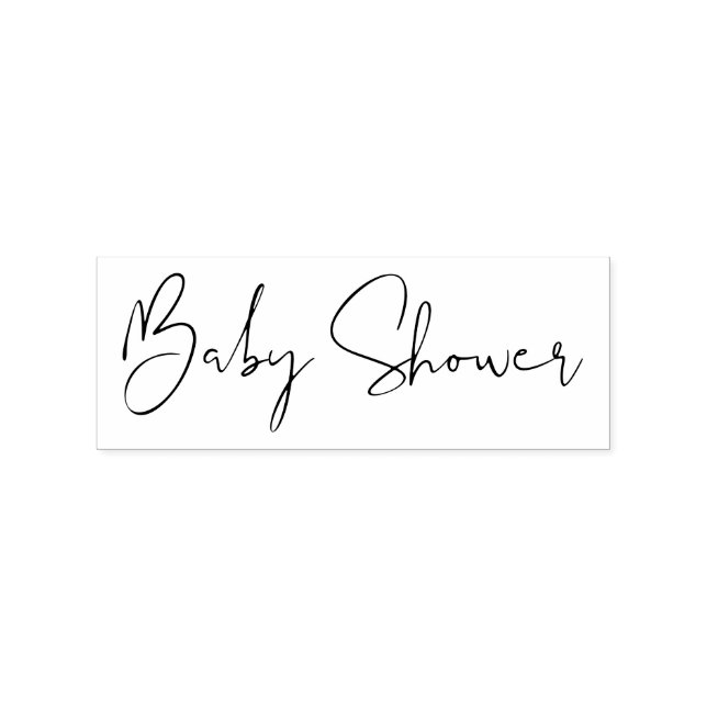 Signature Script Simple Baby Dusche Gummistempel (Prägung)