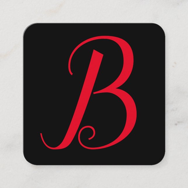 Signature-Serie | Monogramm Quadratische Visitenkarte (Vorderseite)