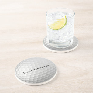Signature Series Personalisierte Golfball-Geschenk Getränkeuntersetzer