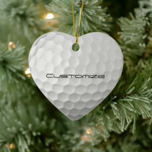 Signature Series Personalisierte Golfball-Geschenk Keramik Ornament