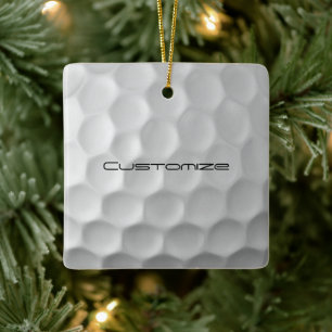 Signature Series Personalisierte Golfball-Geschenk Keramikornament