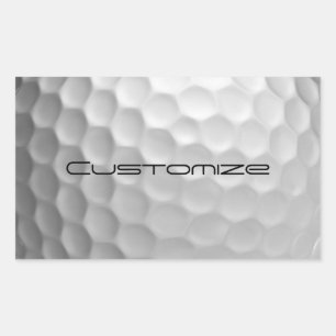 Signature Series Personalisierte Golfball-Geschenk Rechteckiger Aufkleber