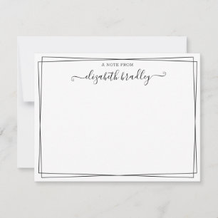 Signature-Skript für die Girly Monogram-Signatur v Dankeskarte