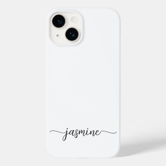 Signature-Skript für Girly White Monogram Case-Mate iPhone Hülle (Rückseite)