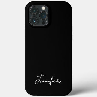 Signature-Skript für Minimalistischen Schwarzen In Case-Mate iPhone Hülle