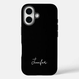 Signature-Skript für Minimalistischen Schwarzen In iPhone 16 Hülle