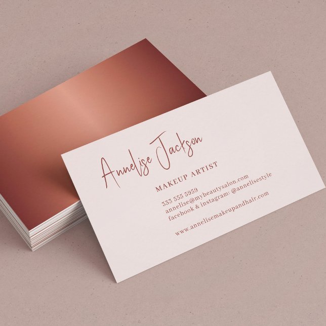 Signature-Skript-Rose Goldene Girl Visitenkarte (Von Creator hochgeladen)