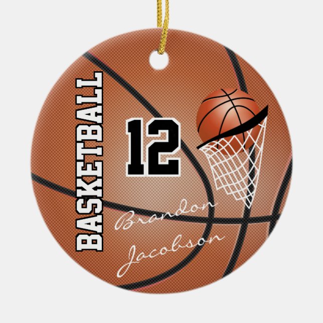 Signature Star Basketball Spieler Keramikornament (Vorne)