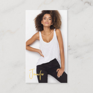 Signature Talent Business Card   2 Fotos QR-Code Visitenkarte