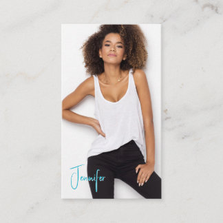 Signature Talent Business Card | 2 Fotos QR-Code Visitenkarte