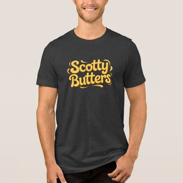 Signature-Tropfen-Logo für Scotty Butters Tri-Blend Shirt (Vorderseite)