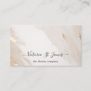 Signature Vintag Gold Beige Blush Business Card Visitenkarte