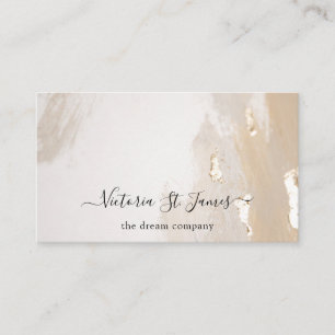 Signature Vintage Gold Beige Malerei Geschäft Auto Visitenkarte