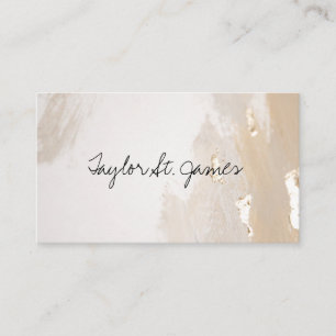 Signature Vintage Gold Beige Malerei Visitenkarte