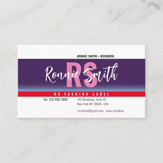 Signature-Visitenkarte Visitenkarte (Vorderseite)