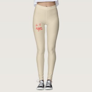 Signatured Creme Leggings