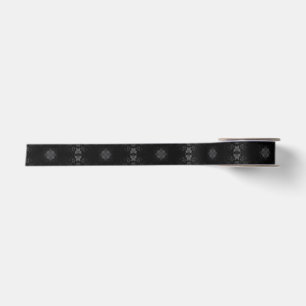 Signaturmuster Schwarz Satinband