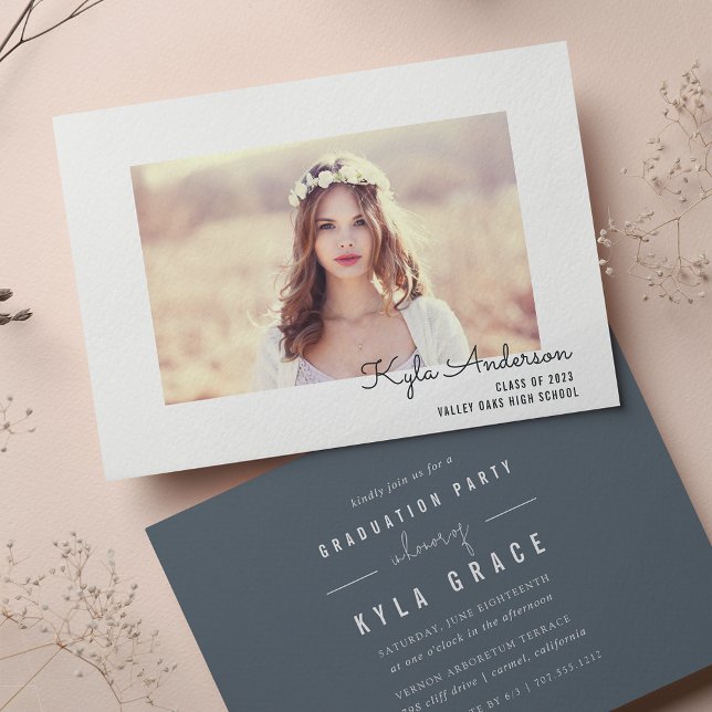 Signaturrahmen | Foto Graduation Party Einladung (Von Creator hochgeladen)