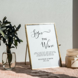 Signieren Sie das Wine Meilenstein Gästebuch Hochz