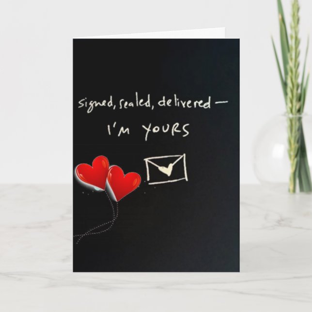 *SIGNIERT AUSGELIEFERT, ICH BIN IHR* WERDE MISTLET KARTE (Vorderseite)