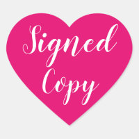 Signierte Kopie Romance Author Writer Hot Pink