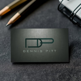 Signierung eines öffentlichen grauen Monogrammes Visitenkarte