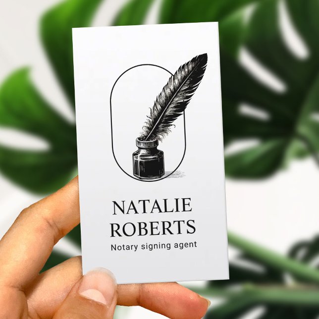 Signierung öffentlicher Notare Agent Quill Logo Sc Visitenkarte (Von Creator hochgeladen)