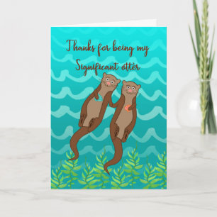 Signifikanter Otter Valentinstagskarte Karte