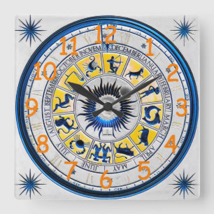 Signs Wall Clock Quadratische Wanduhr
