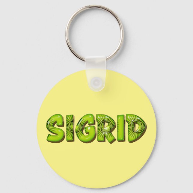 Sigrid Name Kiwi Design Schlüsselger Schlüsselanhänger (Vorderseite)