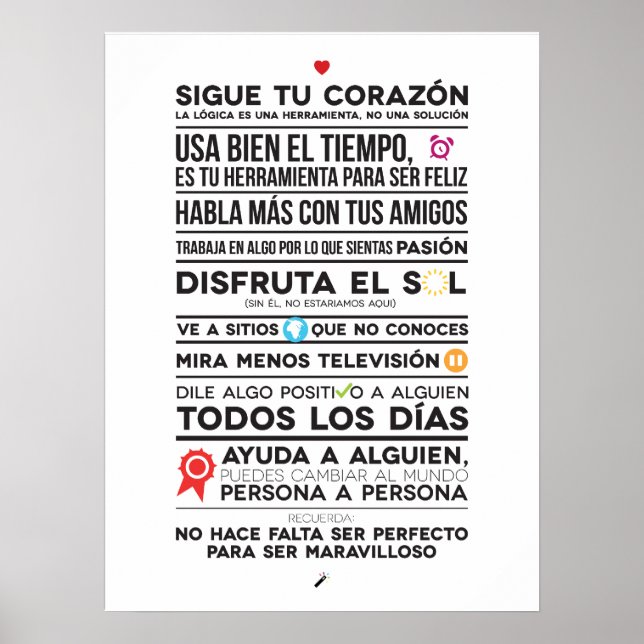 Sigue tu corazón poster (Vorne)