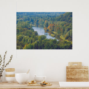 Sigulda Herbst im Tal des Flusses Gauja Poster