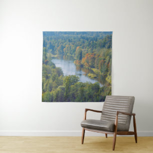 Sigulda Herbst im Tal des Flusses Gauja Wandteppich
