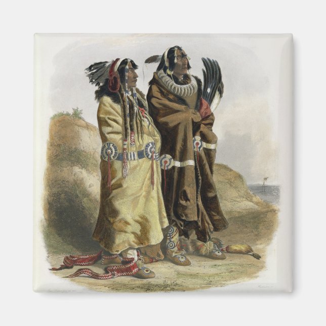 Sih-Chida and Mahchsi-Karehde, Mandan Indians, pla Magnet (Vorne)