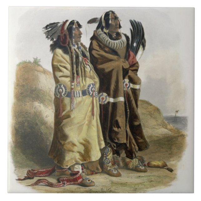 Sih-Chida und Mahchsi-Karehde, Mandan Fliese (Vorderseite)