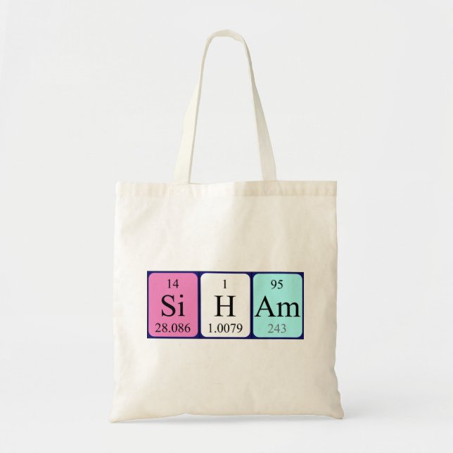 Siham Periodic Table name tobag Tragetasche (Vorne)