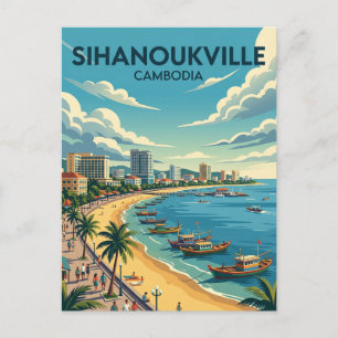 Sihanoukville Kambodscha Postkarte