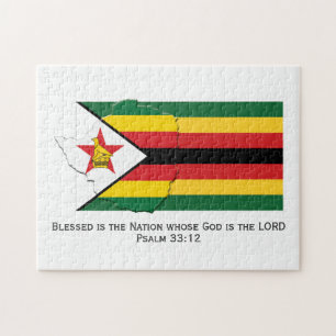 SIIMBABWE   Gesegnete Nation   ZIMBABWEAN FLAG Puzzle