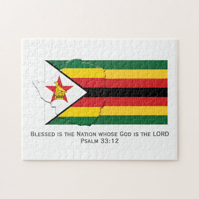 SIIMBABWE | Gesegnete Nation | ZIMBABWEAN FLAG Puzzle (Horizontal)