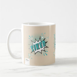SIKED Comic Speech Bubble Meme Funny Creme Kaffeetasse