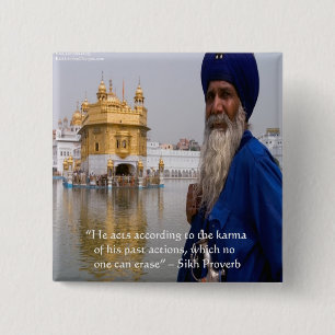 Sikh Aktien/Karma Proverb Button