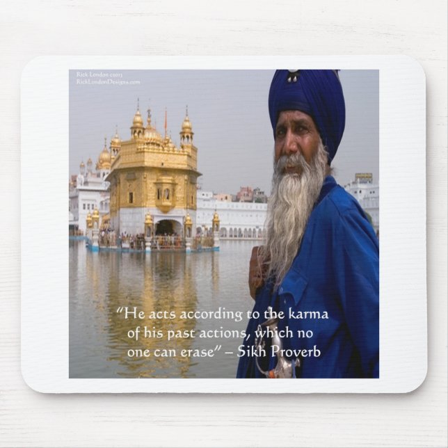 Sikh Aktien/Karma Proverb Mousepad (Vorne)