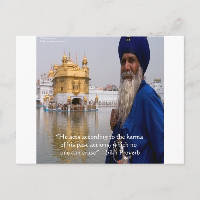 Sikh Aktien/Karma Proverb Postkarte (Vorderseite)